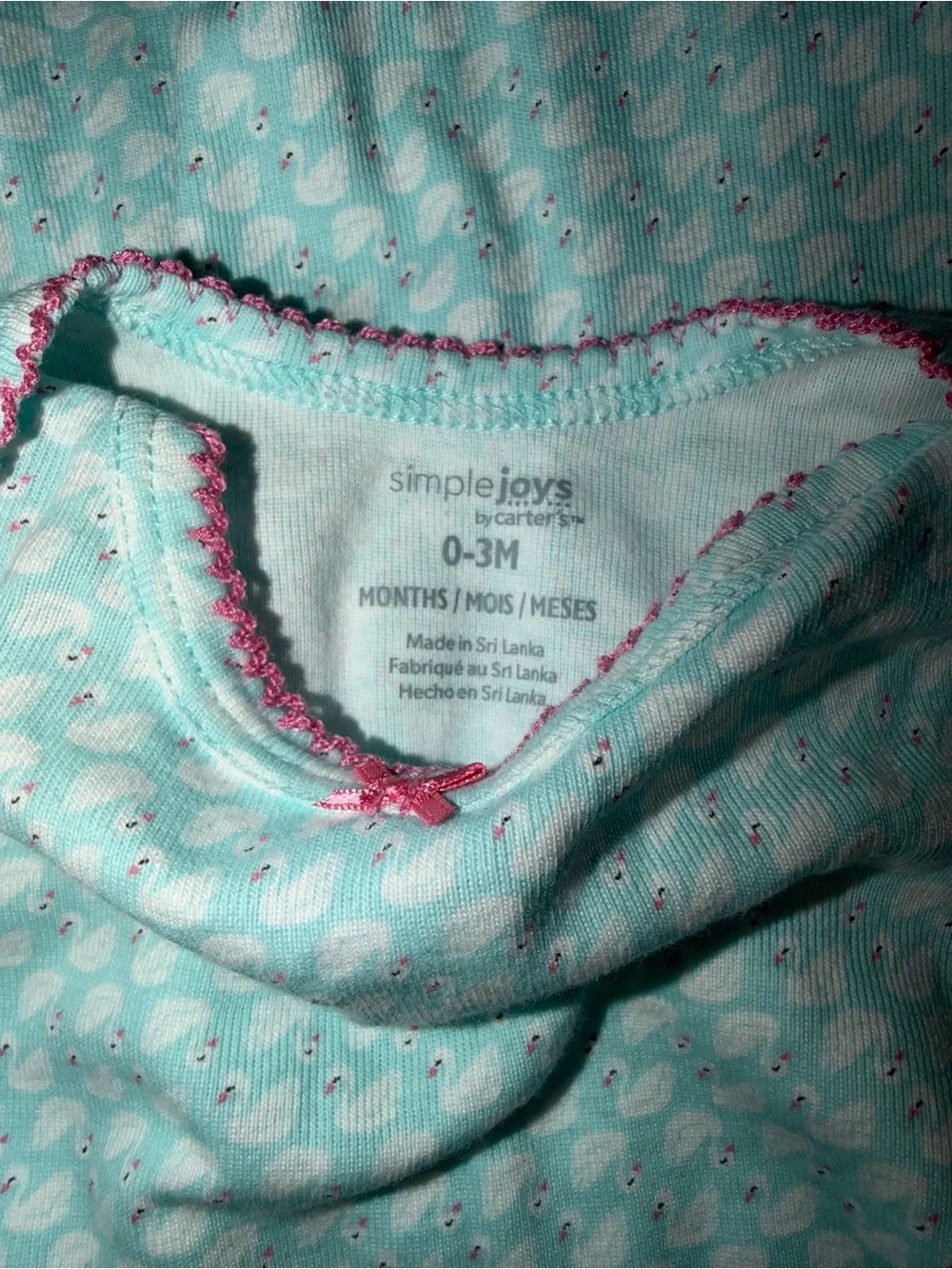 Simple Joys by Carter’s Baby Gown Set 3 Pack 0-3M Floral Swan Safari NWOT